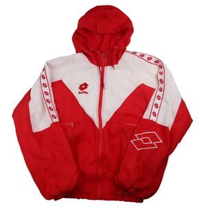 Vintage Lotto Soccer Repeat Tape Logo Windbreaker Jacket